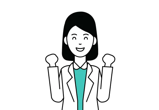 喜ぶ女性のイラスト