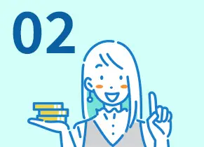 02 お金を手のひらに乗せているイラスト