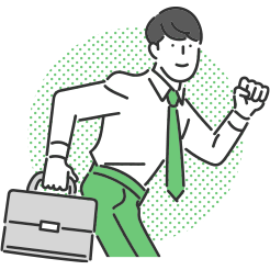 鞄を持ちながら走る男性