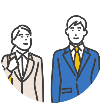 スーツ姿の男女