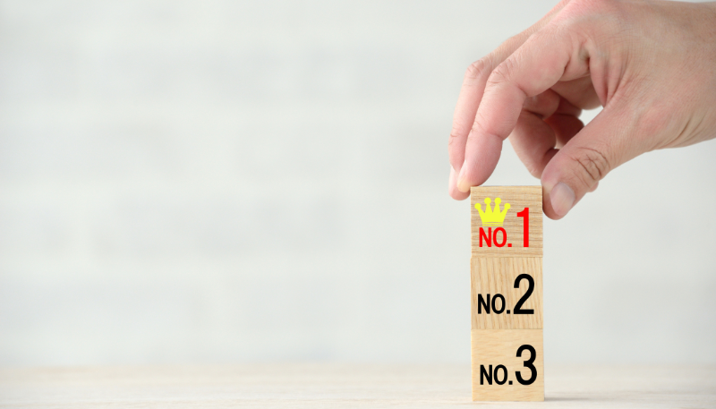 1位2位3位の積み木