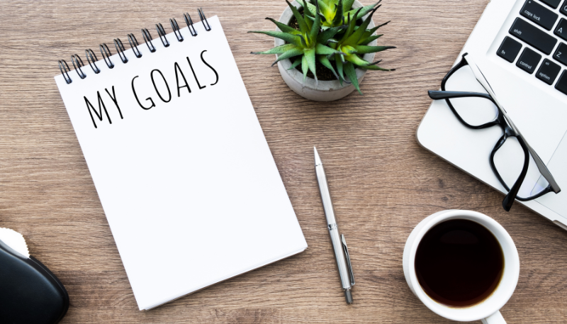 my goalと書かれたノートの画像