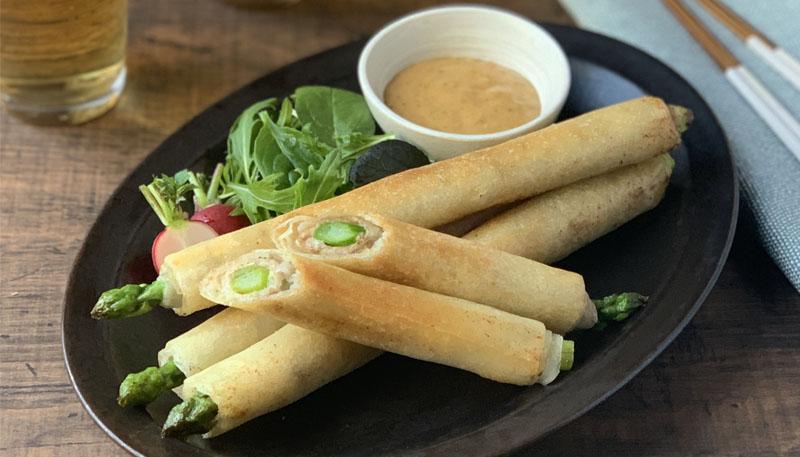 丸ごとアスパラ豚春巻き
