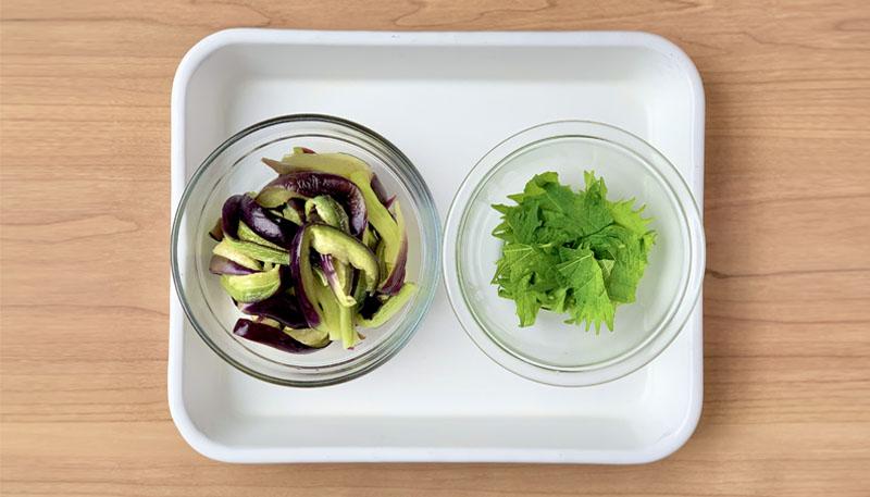 とろとろなすとささみの大葉ナムル