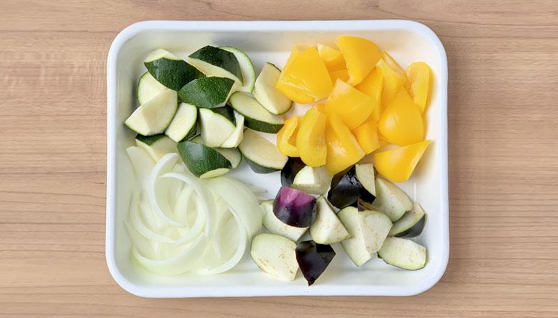 夏野菜たっぷりレンジラタトゥイユ