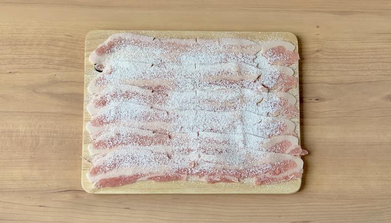 豚バラとかぼちゃの生姜肉巻き