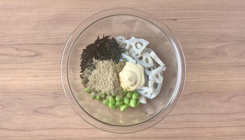 れんこんとひじきのデリ風サラダ
