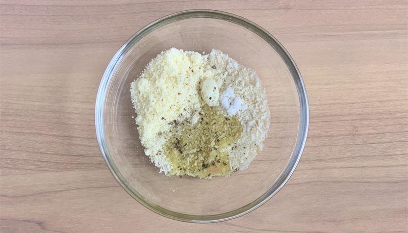 いわしとズッキーニのパン粉焼き