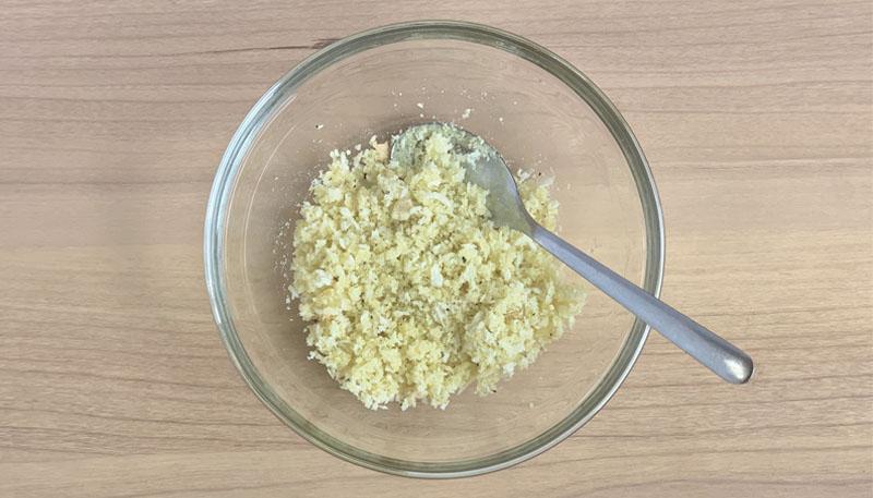 いわしとズッキーニのパン粉焼き