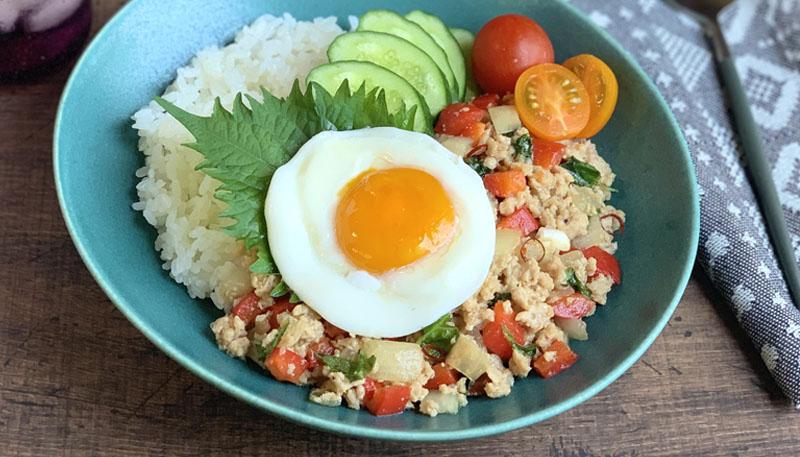 レンジで作る和風ガパオライス