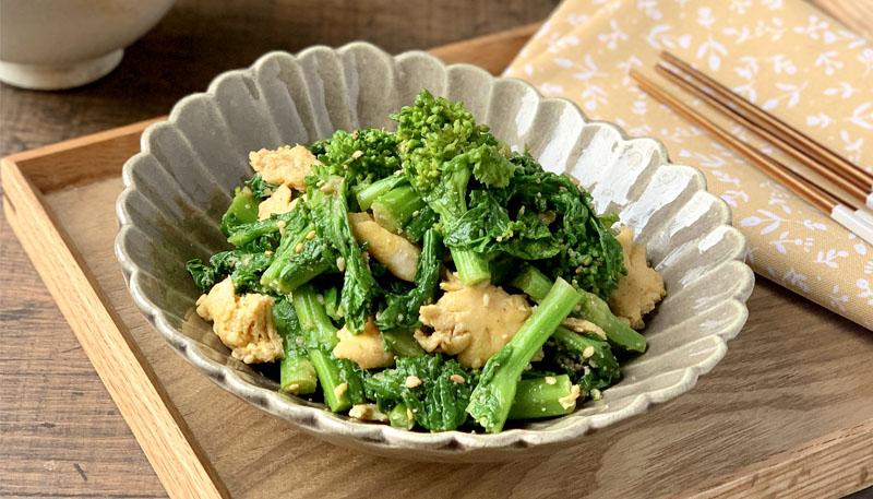 菜の花といり卵の中華和え