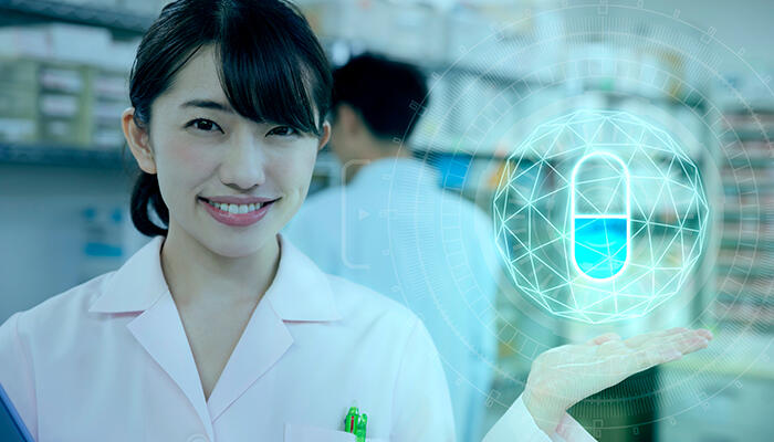 高度な薬の知識を持った薬剤師のイメージ
